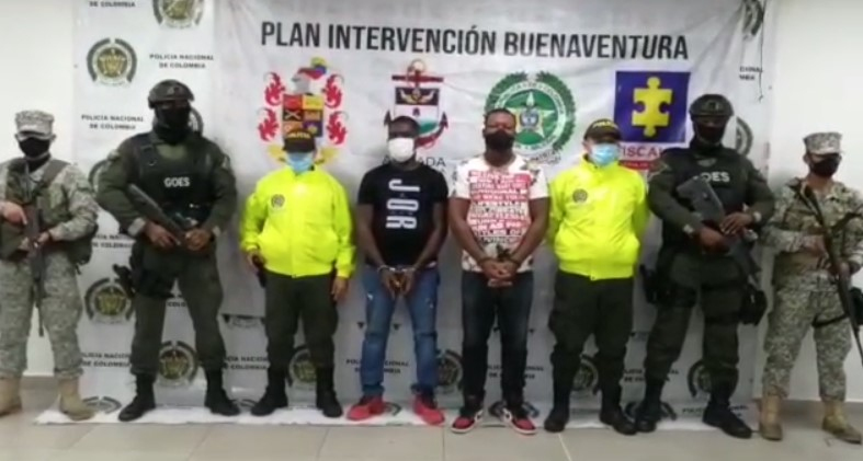 La Policía Nacional capturó el cabecilla alias Jr y su hombre de confianza alias Trenzas de  la banda La Local en Buenaventura