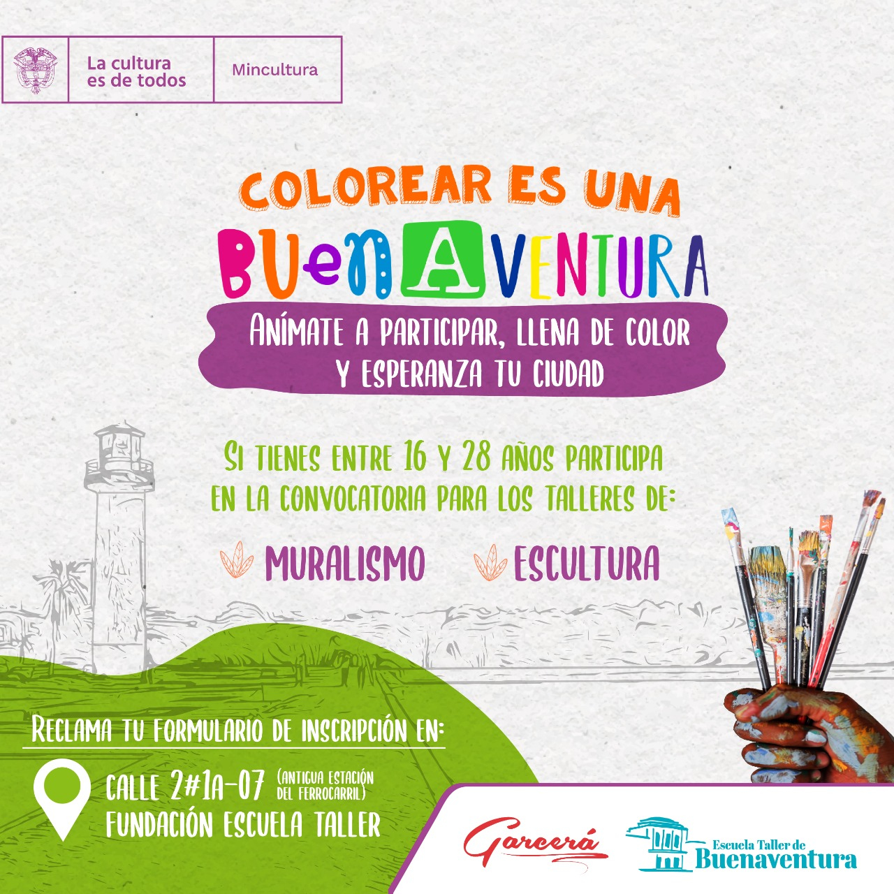 Abiertas inscripciones para participar del programa de formación en muralismo y escultura “Colorear es una BuenAventura”