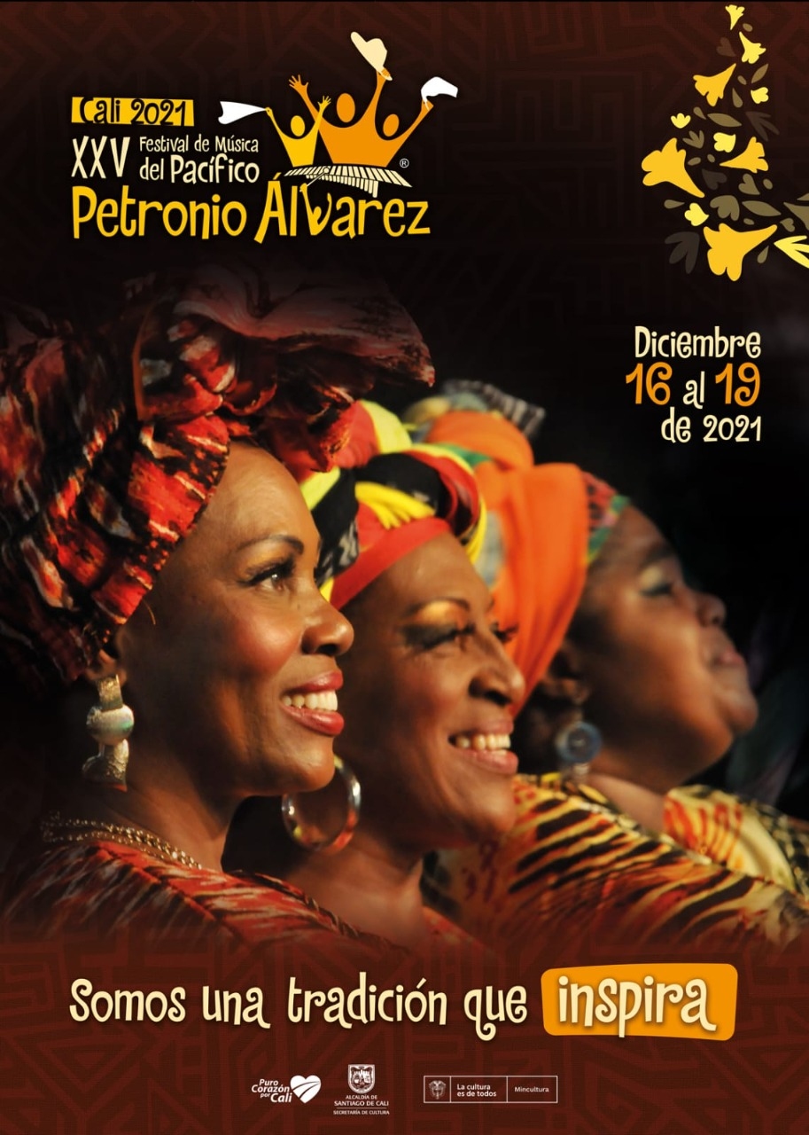 El Festival de Música del Pacífico Petronio Álvarez da a conocer su afiche oficial para la versión número 25