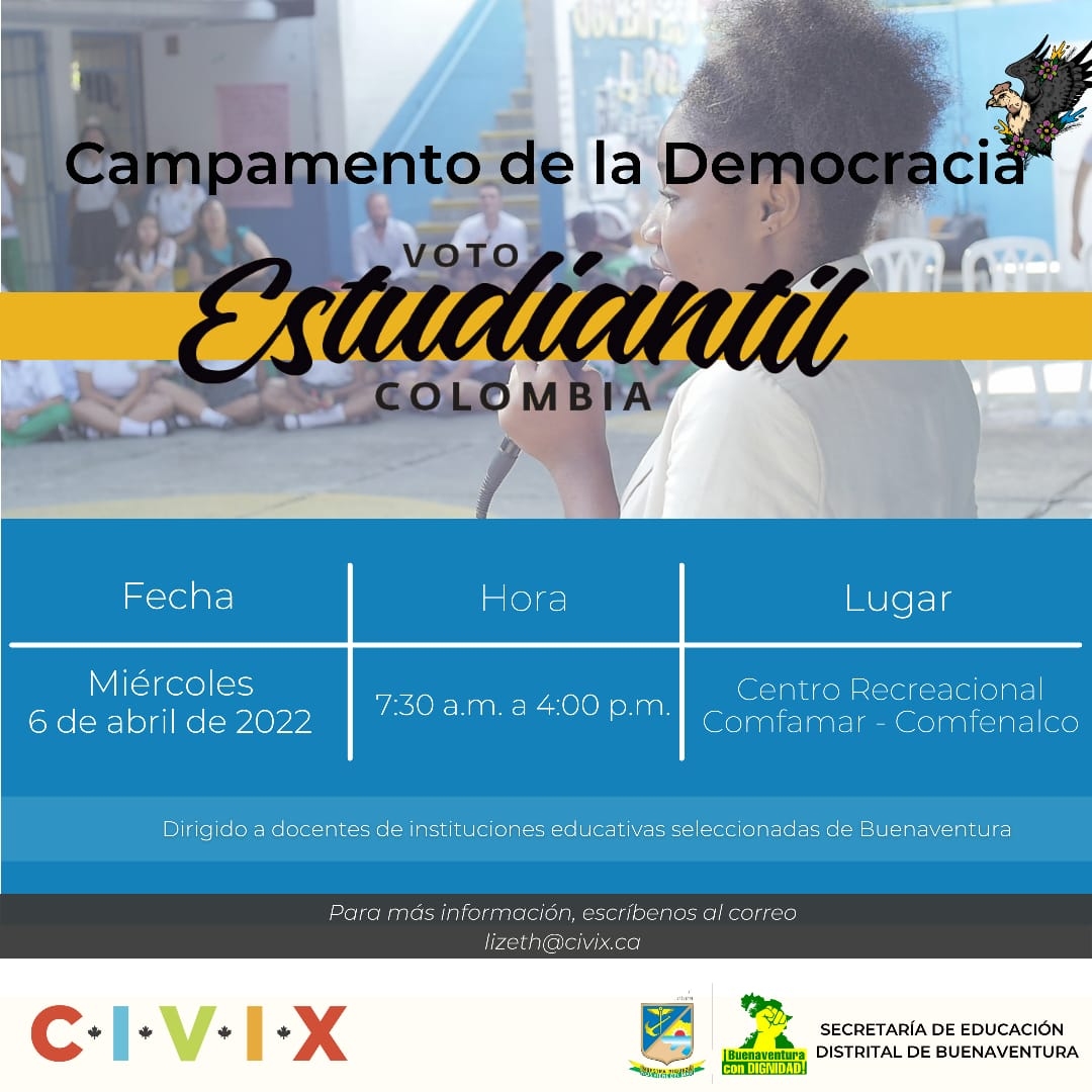 Docentes que lideran programa del Voto Estudiantil en colegios serán capacitados por Civix Colombia y la Secretaría de Educación