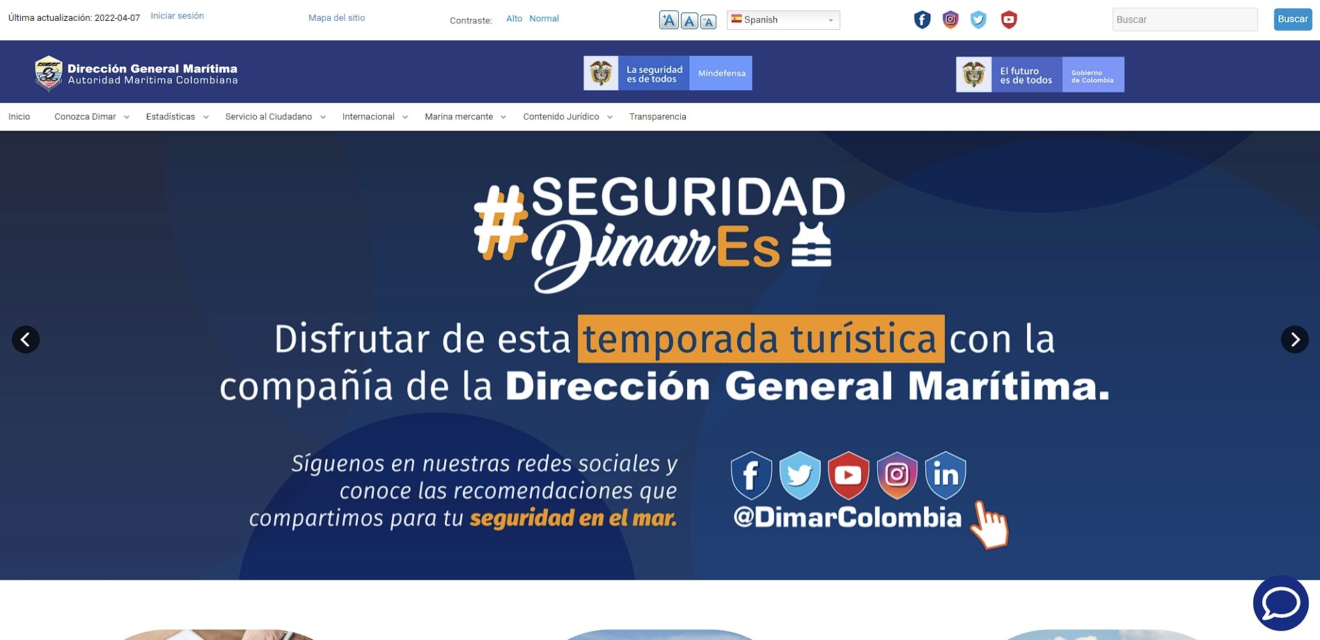 La Dimar denuncia suplantación de su portal web