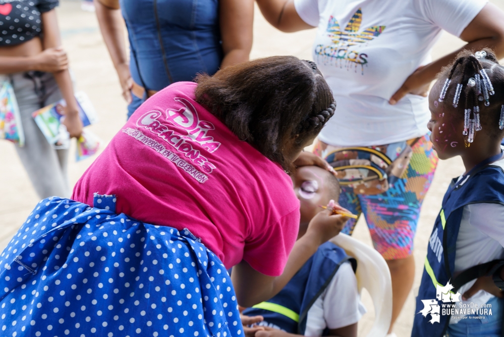 Fue todo un éxito la celebración del Día de la Niñez por parte de la Administración Distrital de Buenaventura