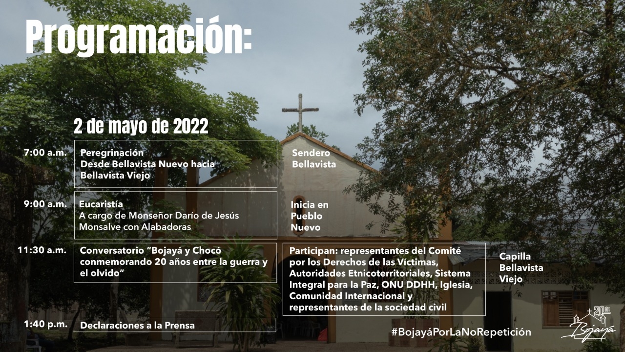 Después de 20 años de la masacre de Bojayá, continúa el conflicto y la amenaza para las personas en el Chocó