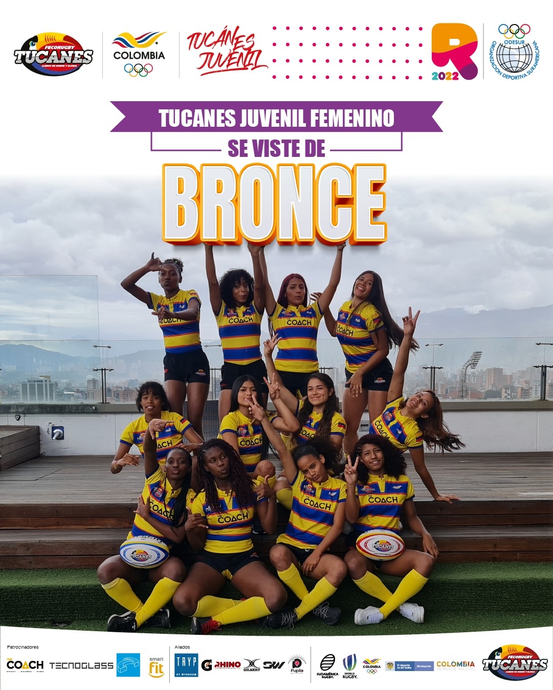 Tucanes Femenino Juvenil ganó bronce en los Juegos Suramericanos de la Juventud Rosario 2022