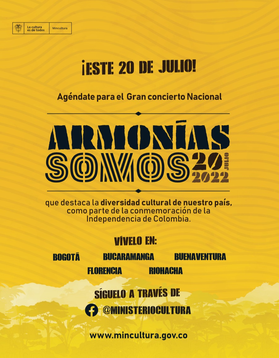 Llega el Gran Concierto Nacional 20 de julio: “Armonías Somos” 