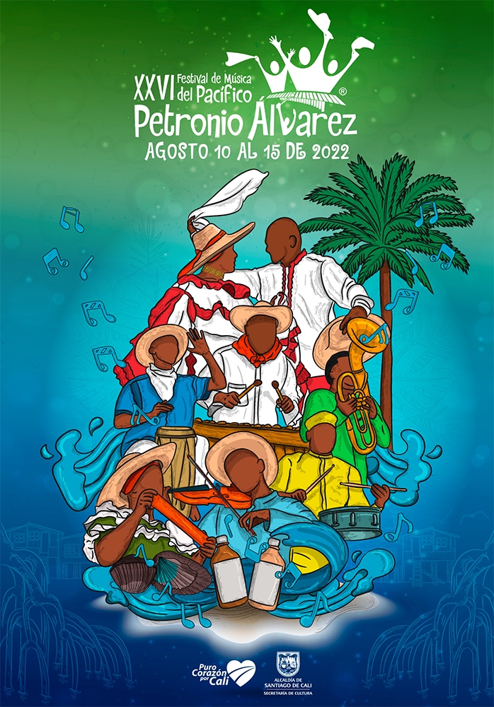 El Festival de Música del Pacífico Petronio Álvarez presenta el afiche
