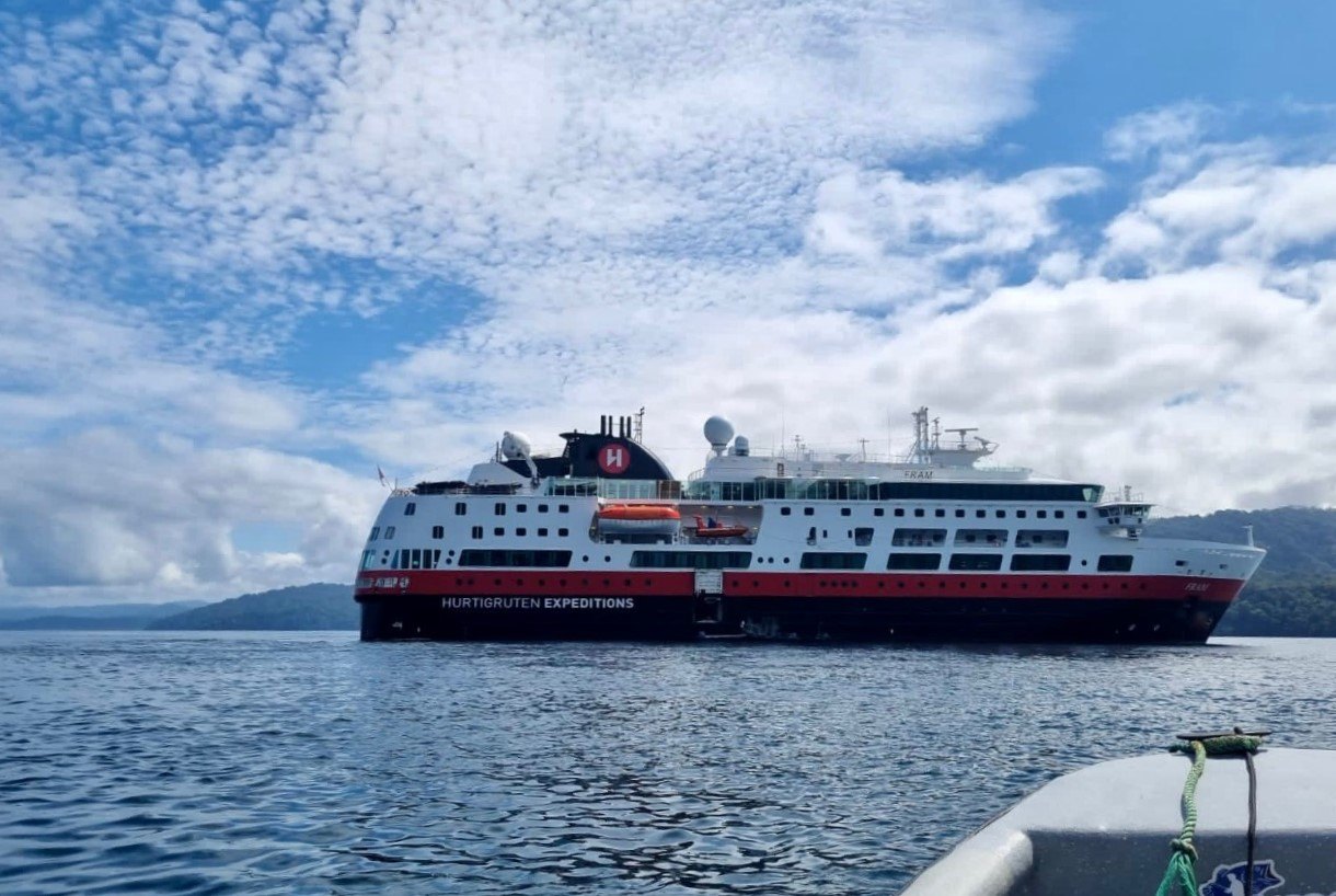 A Bahía Solano arribó el crucero internacional “Fram” con 188 turistas a bordo