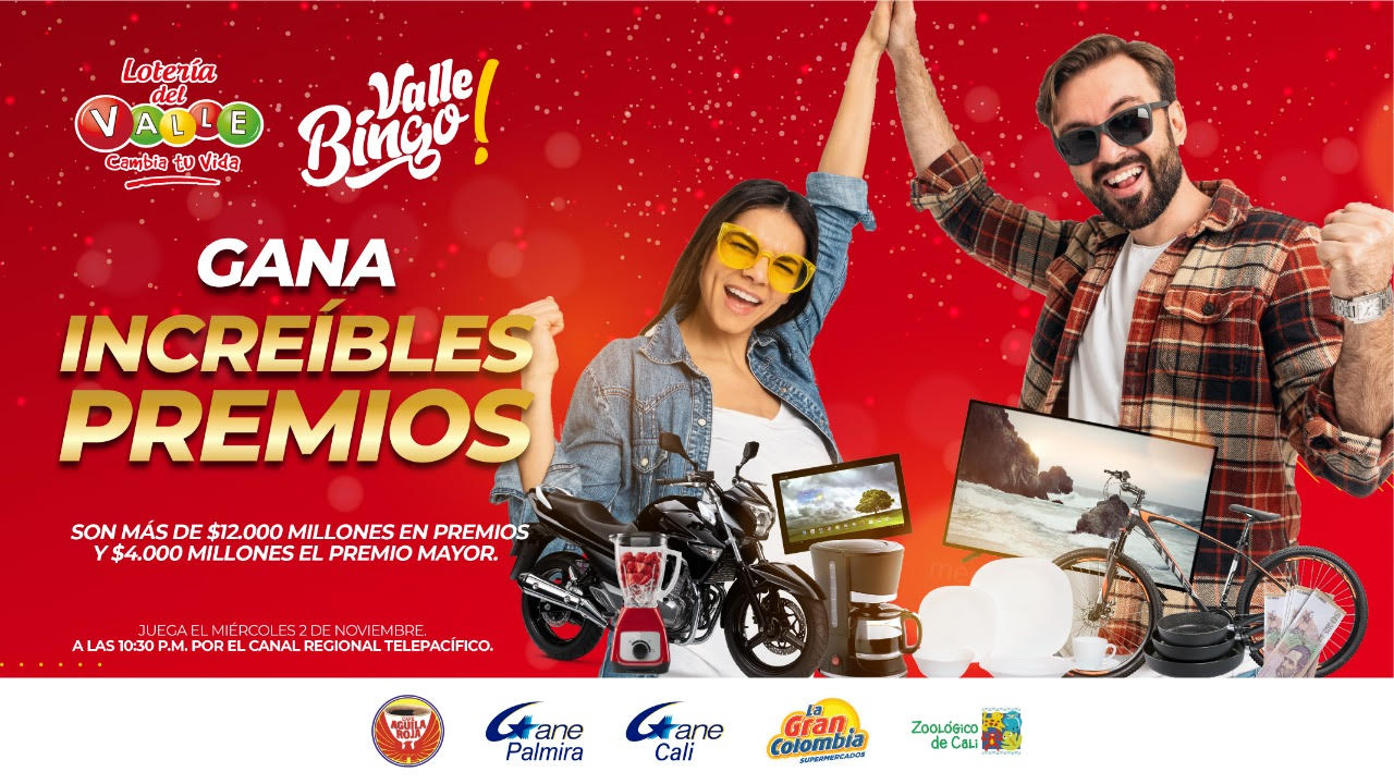 Sorteo de la Lotería llega este miércoles 2 de noviembre con ‘Valle Bingo’ y ‘Raspe y Gane’