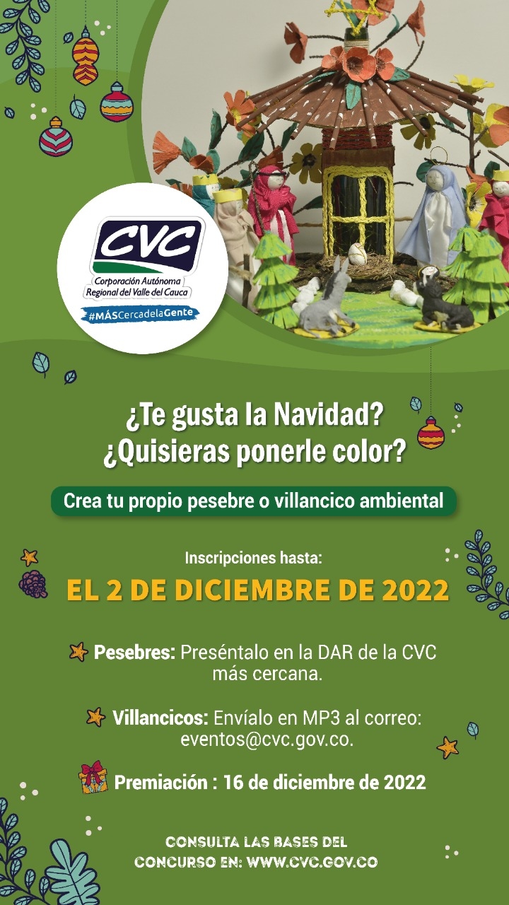 Premiarán los mejores villancicos y pesebres ambientales en concurso de la CVC