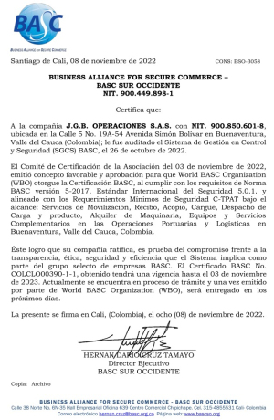 Excelentes noticias para la competitividad de dos importantes empresas de la región al lograr certificación internacional con el liderazgo de un profesional de Buenaventura