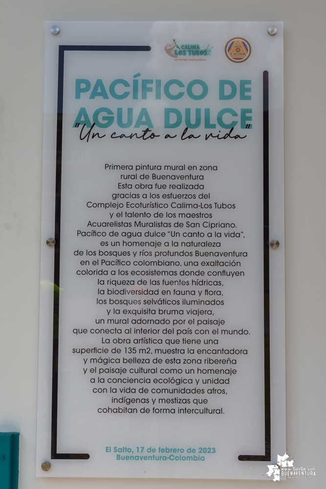 Pacífico de Agua Dulce: primera obra mural artística en zona rural de Buenaventura