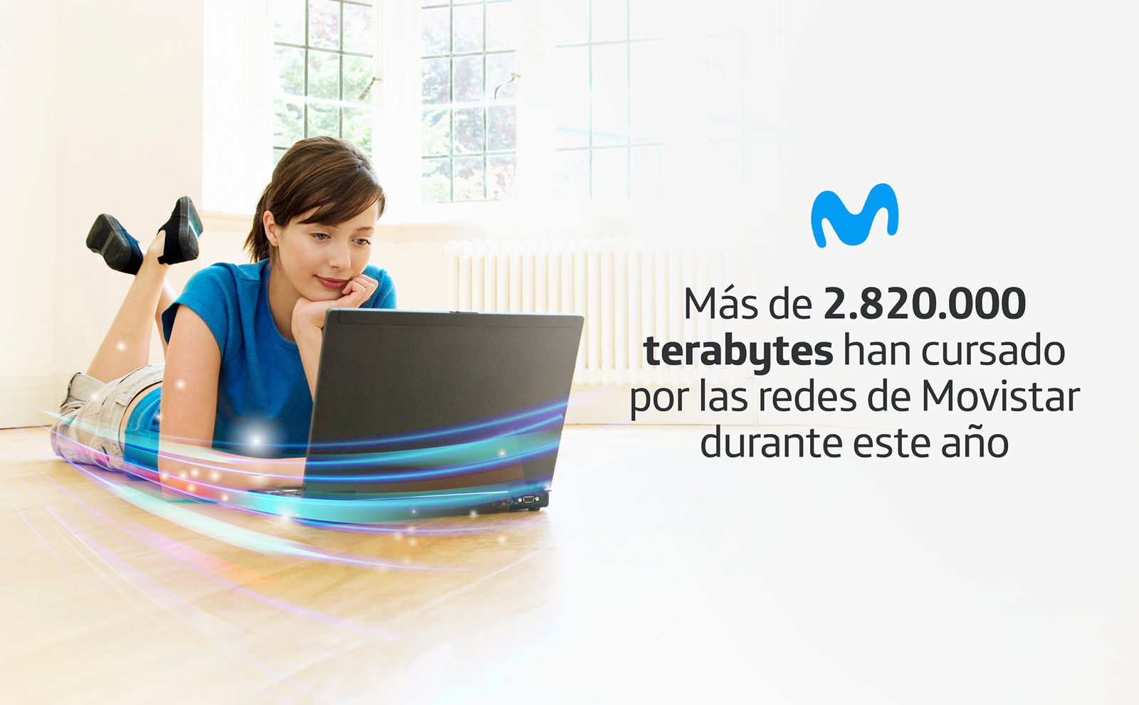 Más de 2.820.000 terabytes han cursado por las redes de Movistar durante este año