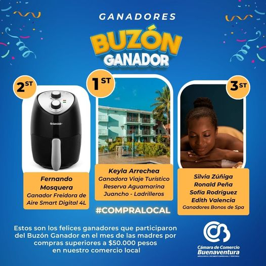 La Cámara de Comercio de Buenaventura realizó el sorteo de la campaña Buzón Ganador del mes de mayo de 2023