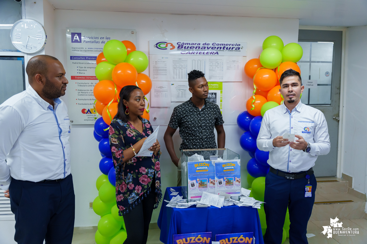 La Cámara de Comercio de Buenaventura realizó el sorteo de la campaña Buzón Ganador del mes de mayo de 2023