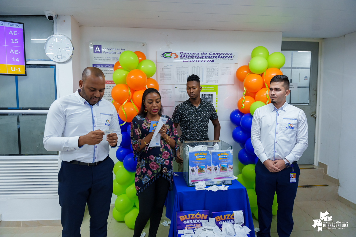 La Cámara de Comercio de Buenaventura realizó el sorteo de la campaña Buzón Ganador del mes de mayo de 2023