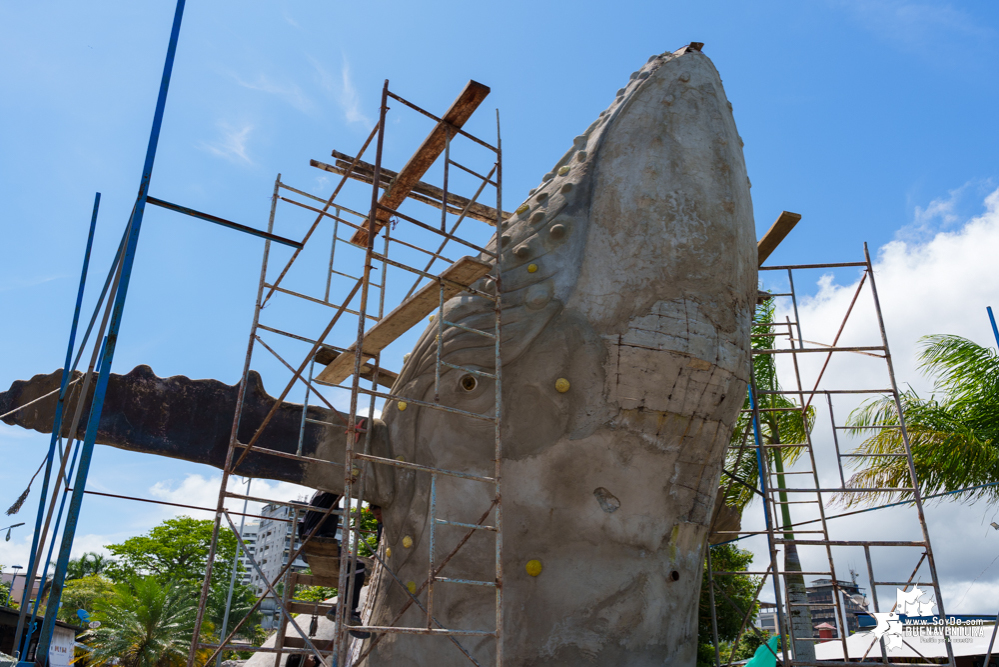 En los primeros días de agosto de 2023 estaría terminado el monumento a las ballenas jorobadas en Buenaventura 