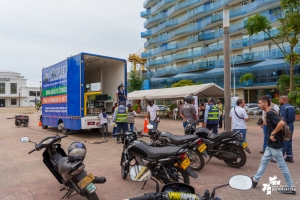 Con simulador de motos se busca que los motociclistas mantengan un comportamiento de espeto a las normas de tránsito en Buenaventura 