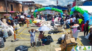 En el biotrueque realizado en el barrio San Buenaventura se recogieron casi ocho toneladas de residuos