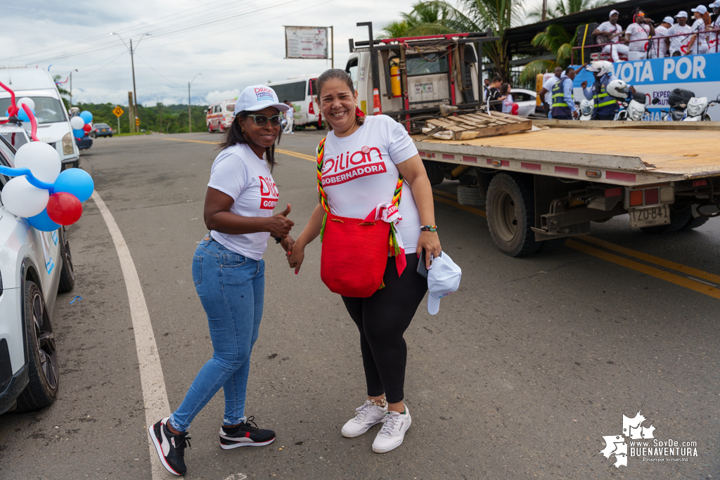 La campaña de Dilian Francisca Toro en Buenaventura realizó caravana del cierre de campaña el domingo 22 de octubre de 2023