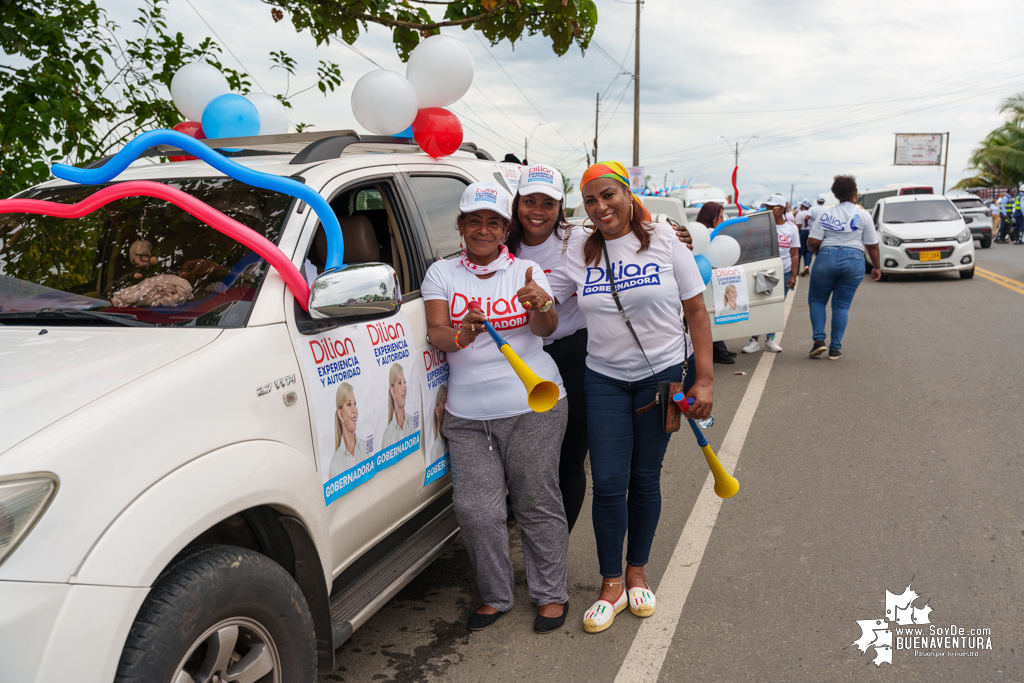 La campaña de Dilian Francisca Toro en Buenaventura realizó caravana del cierre de campaña el domingo 22 de octubre de 2023