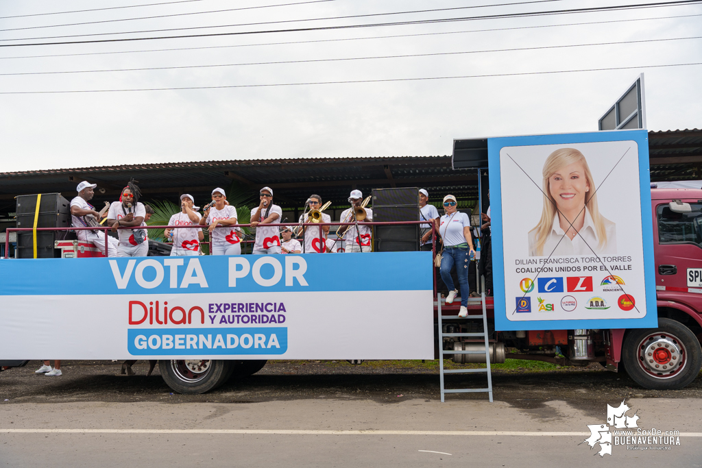 La campaña de Dilian Francisca Toro en Buenaventura realizó caravana del cierre de campaña el domingo 22 de octubre de 2023