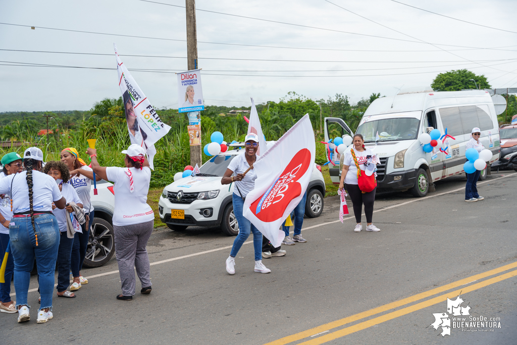 La campaña de Dilian Francisca Toro en Buenaventura realizó caravana del cierre de campaña el domingo 22 de octubre de 2023