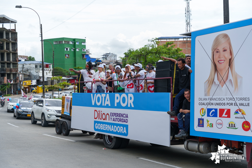 La campaña de Dilian Francisca Toro en Buenaventura realizó caravana del cierre de campaña el domingo 22 de octubre de 2023