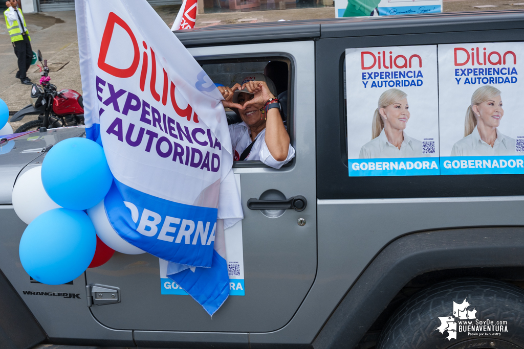 La campaña de Dilian Francisca Toro en Buenaventura realizó caravana del cierre de campaña el domingo 22 de octubre de 2023