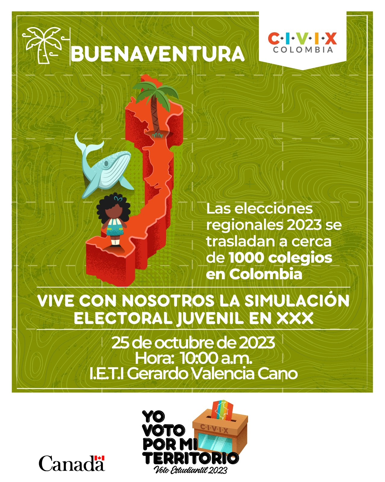 Civix Colombia realizará a partir del 24 de octubre el simulacro de Voto Estudiantil 2023 en Buenaventura