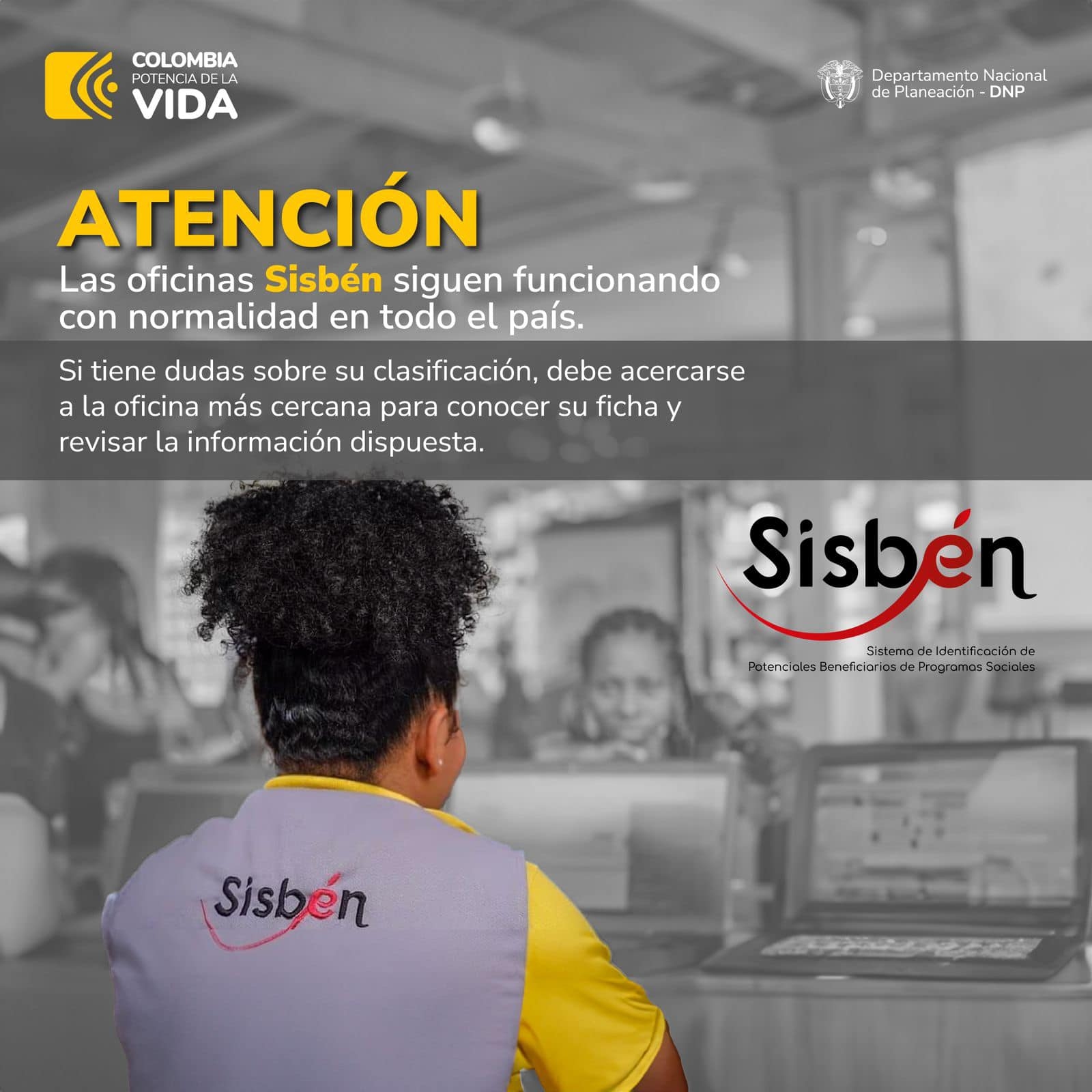 Más de dos millones de personas fueron reclasificadas en el Sisbén