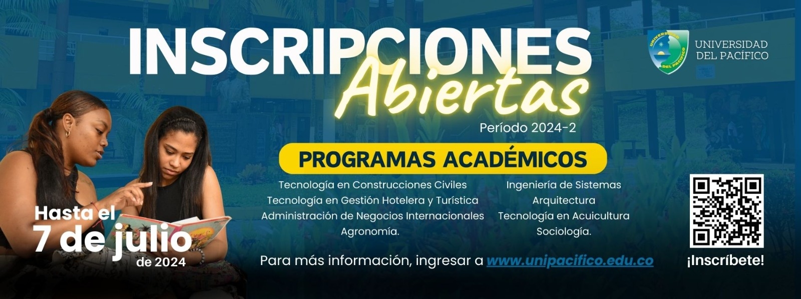 Inscripciones en la Universidad del Pacífico para el segundo semestre de 2024