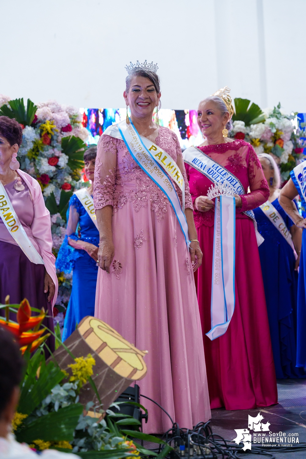 La representante de San Pedro en la Reina Departamental del Adulto Mayor