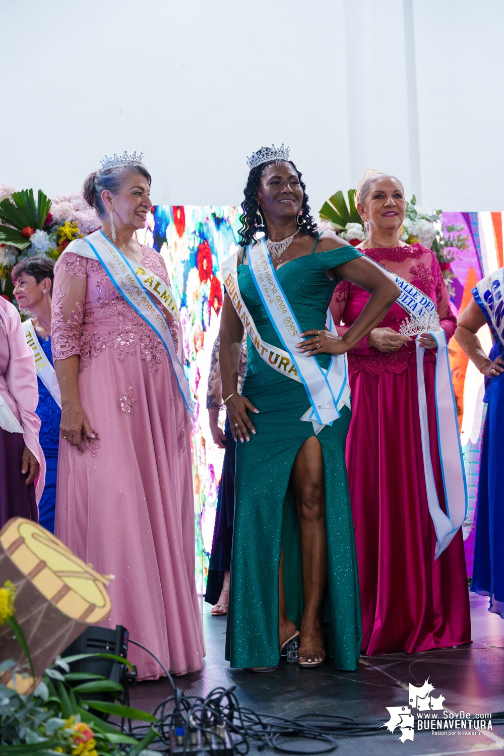 La representante de San Pedro en la Reina Departamental del Adulto Mayor