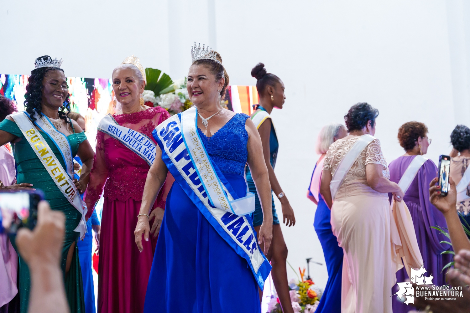 La representante de San Pedro en la Reina Departamental del Adulto Mayor