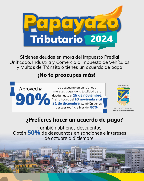 Concejo de Buenaventura aprobó Alivios Tributarios: descuento del 90 % en sanciones e intereses hasta el 15 de noviembre de 2024