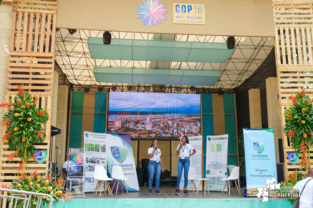 Éxito total en las presentaciones de la Universidad del Pacífico Omar Barona Murillo en la COP16, Zona Verde del Distrito Pacífico, Sector Educación