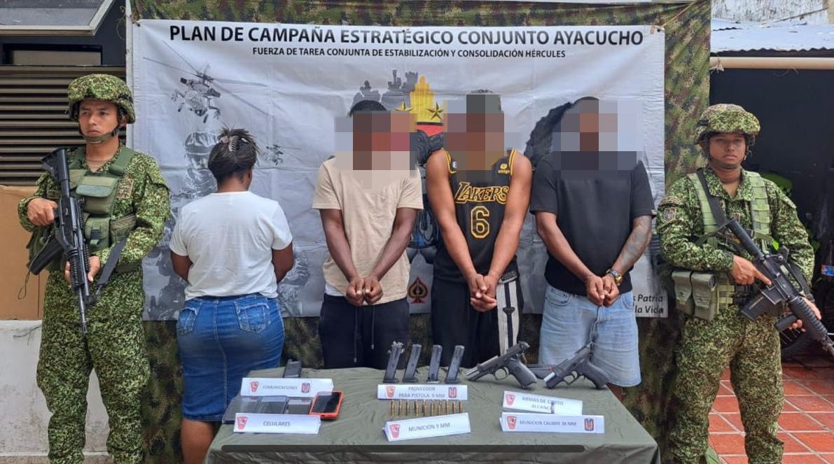 La Armada de Colombia destruyó estructuras criminales que delinquen en el Pacífico sur colombiano