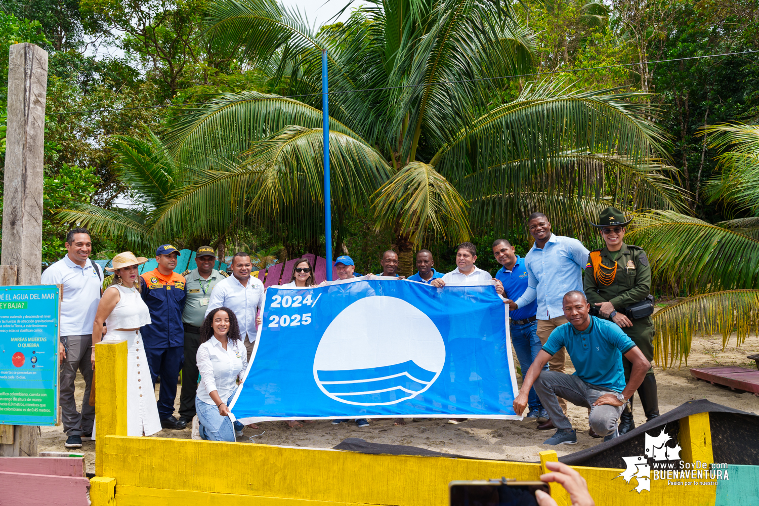 Se realizó por tercera ocasión la izada de la Bandera Azul en Playa Dorada, en el Hotel Magüipi