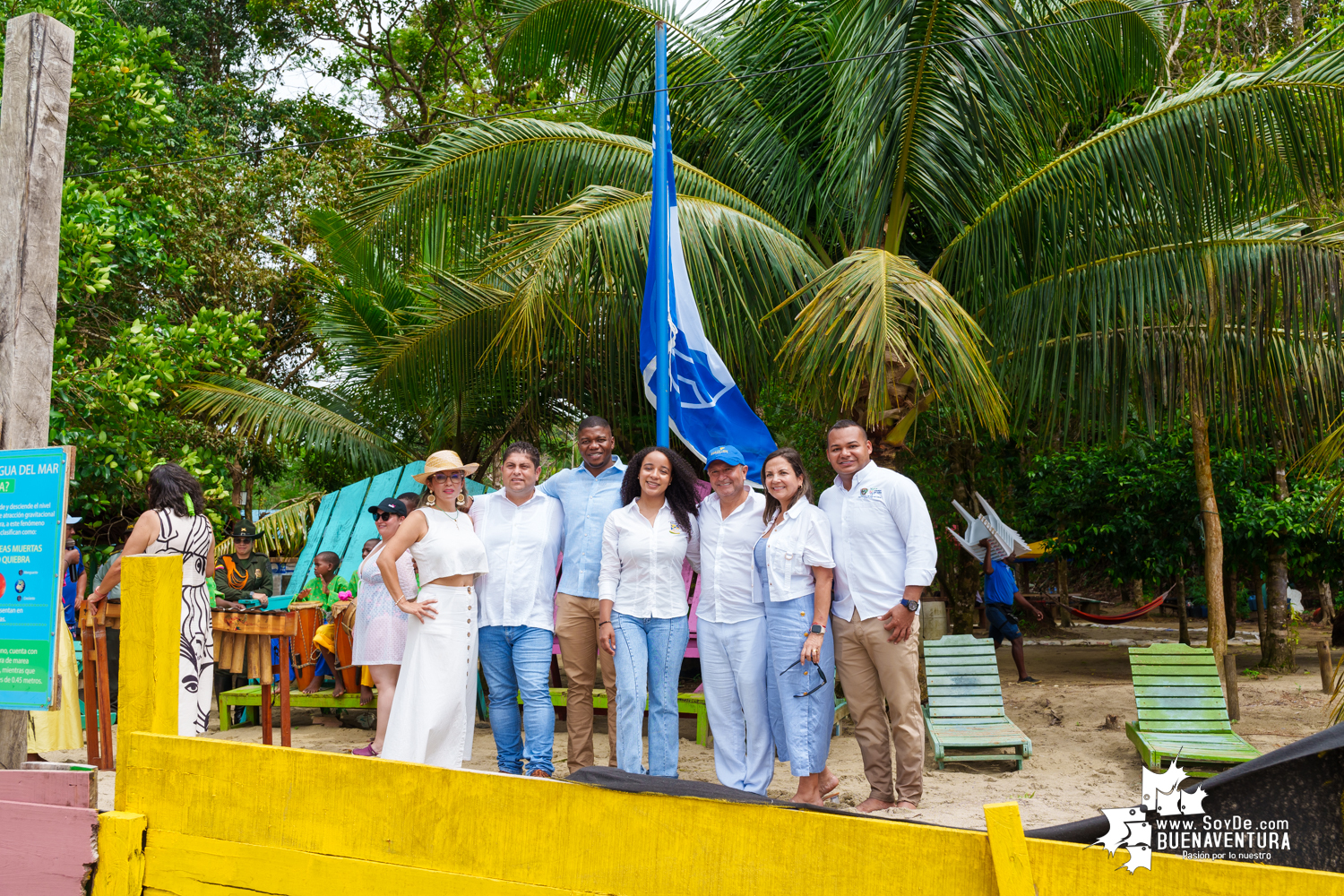 Se realizó por tercera ocasión la izada de la Bandera Azul en Playa Dorada, en el Hotel Magüipi