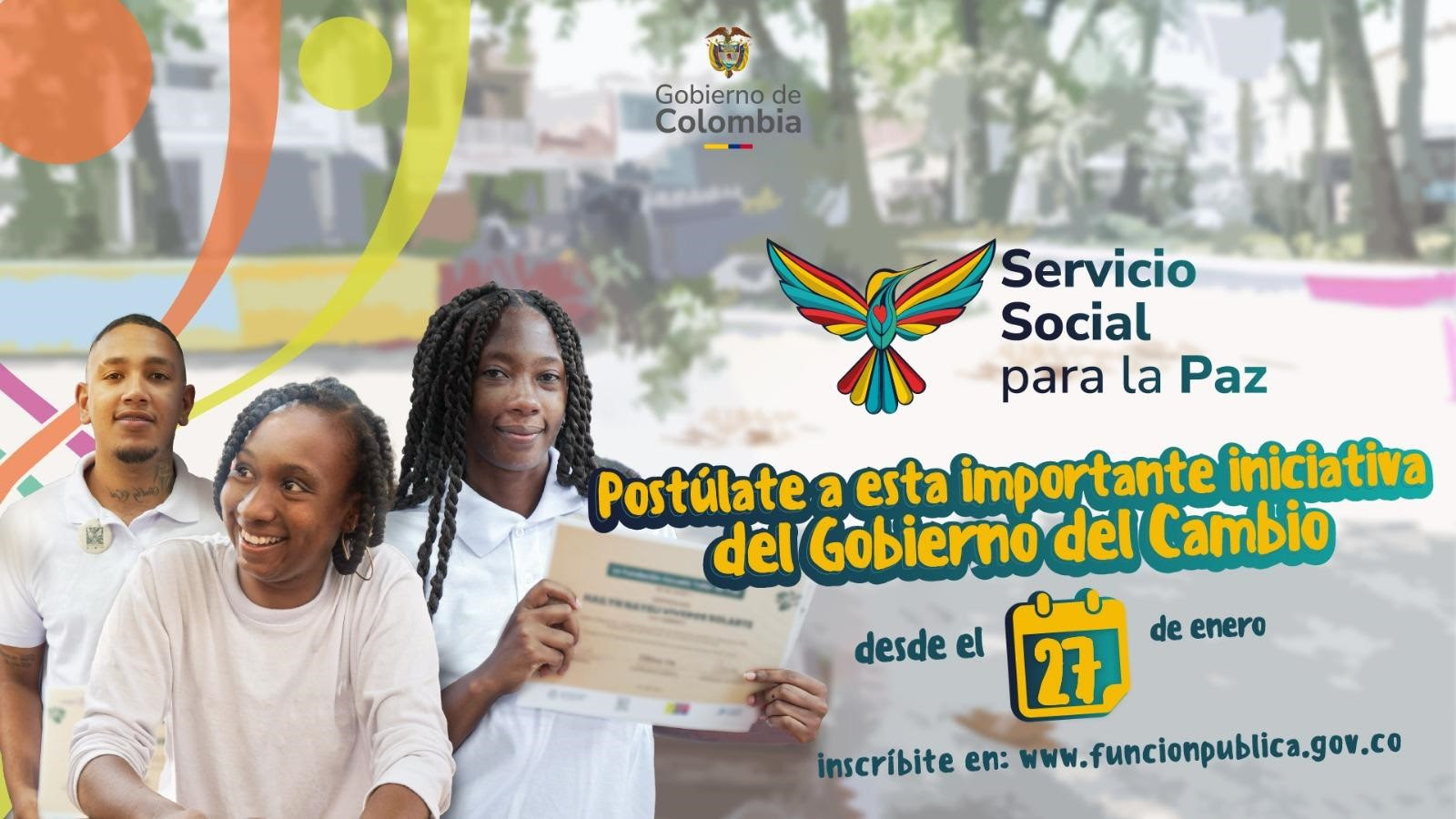 Abren inscripciones al Servicio Social para la Paz