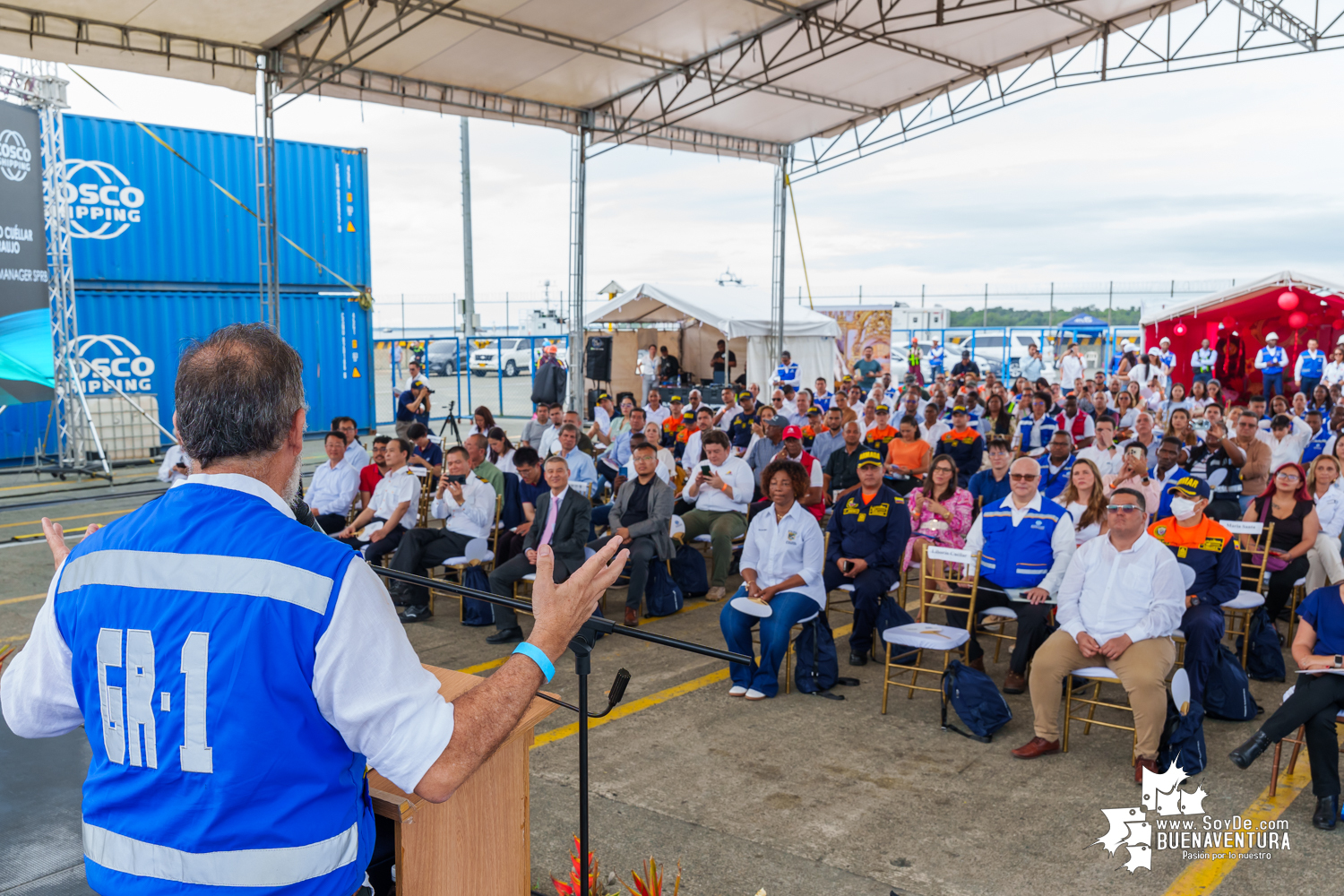 A la Sociedad Portuaria Regional de Buenaventura arribó el primer servicio directo entre Asia y Colombia por la naviera Cosco Shipping