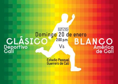 Este domingo el Pascual Guerrero se viste de blanco en el clásico América-Deportivo Cali, por la Reconciliación y la Reintegración