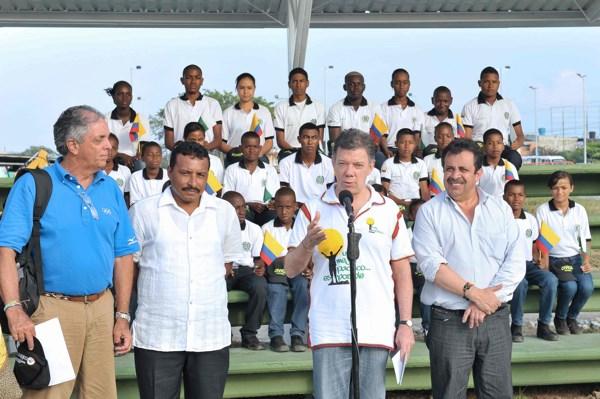 En Tumaco, Presidente Santos y director de Coldeportes presentaron Juegos del Pacífico