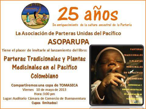 Asoparupa presentará su libro sobre Parteras Tradicionales y Plantas Medicinales en el Pacifico Colombiano