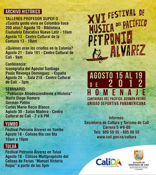 Todo listo para el XVI Festival de Música del Pacífico Petronio Álvarez