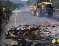 Indígenas bloquearon la vía Alejandro Cabal Pombo aduciendo incumplimientos de la Alcaldía de Buenaventura