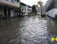 Buena parte del centro de Buenaventura se inundó por fuerte aguacero