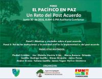 La Universidad  del Pacífico invita al foro “El Pacífico en paz, un reto del Posacuerdo”