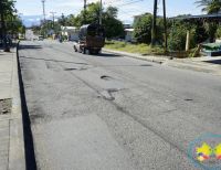 Se realizó recorrido por la avenida Simón Bolívar para determinar la cantidad de mezcla asfáltica necesaria para el reparcheo