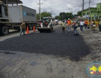 Iniciaron los trabajos de reparcheo en la avenida Simón Bolívar